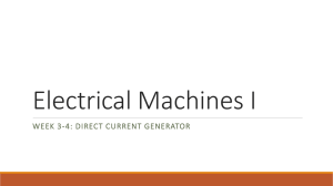 WEEK 3-4: DIRECT CURRENT GENERATOR