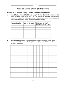 Period 12 Activity Sheet: Electric Circuits
