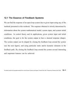 12.1 The Essence of Feedback Systems