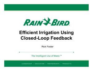 Efficient Irrigation Using Closed-Loop Feedback