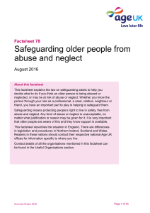 Safeguarding older people from abuse and neglect