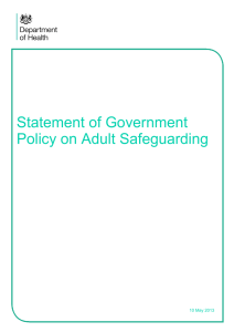 Statement of government policy on adult safeguarding