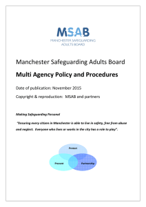 Manchester Safeguarding Adults Policy 2015