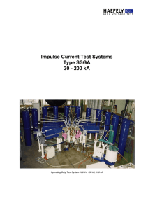 Impulse Current Test Systems Type SSGA 30 M 200 kA
