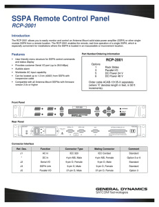 SSPA Remote Control Panel - General Dynamics SATCOM