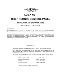 Remote Control Panel