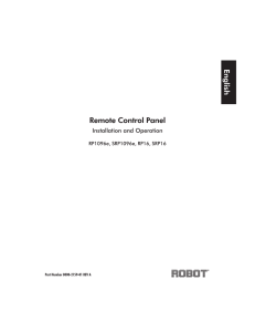 Remote Control Panel English