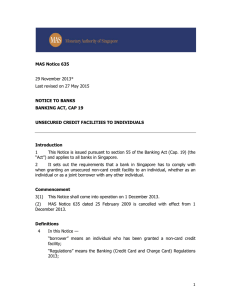 1 MAS Notice 635 29 November 2013* Last revised on 27 May 2015