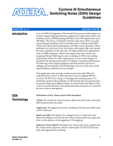 AN 508: Cyclone III Simultaneous Switching Noise (SSN)