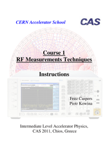Course 1 RF Measurements Techniques Instructions - Indico