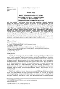 Regular paper Phase Shifted Carrier Pulse Width Modulation for