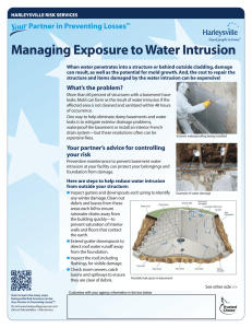 Managing Exposure to Water Intrusion