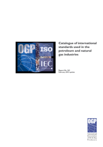 Catalogue of international standards used in the petroleum and