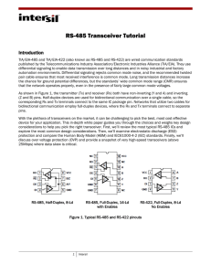 RS-485 Transceiver Tutorial