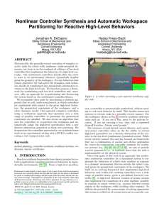 Nonlinear Controller Synthesis and Automatic Workspace