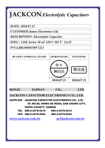 JACKCON Electrolytic Capacitors