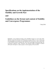 Specifications on the implementation of the Stability and