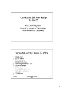 Conducted EMI filter design for SMPS