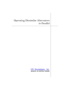 Operating Dissimilar Alternators in Parallel