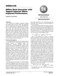 AND8318/D Offline Buck Converter with Tapped Inductor Offers