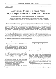 Analysis and Design of a Single-Phase Tapped-Coupled