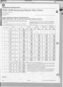 CH306, CR386 Nonreversing Magnetic Motor Starters