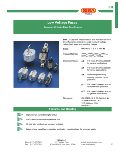 NH Low Voltage Fuses