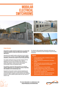 modular ELECTRICAL SWITCHROOMS