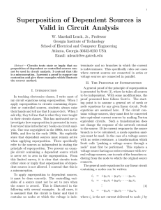 Superposition of Dependent Sources is Valid in Circuit Analysis