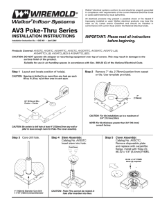 AV3 Series A/V Poke-Thru Device