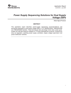 Power Supply Sequencing Solutions for Dual
