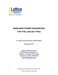 Managing Power Sequencing for the LatticeSC FPGA