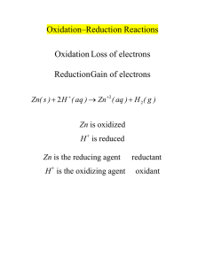 Oxidation–Reduction Reactions