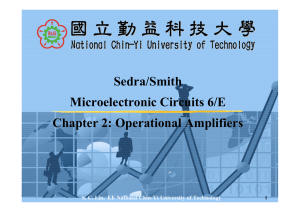 Sedra/Smith Microelectronic Circuits 6/E Chapter 2: Operational