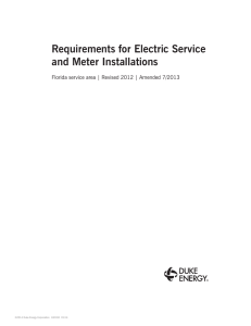 Requirements for Electric Service and Meter