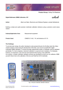 Digital Multimeter (DMM) Calibration, DIY
