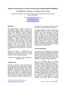 Microcontroller Based Digital Wattmeter Design (MIDIWAT)