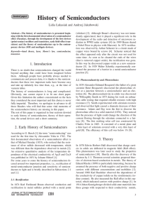 History of Semiconductors - National Institute of Telecommunications