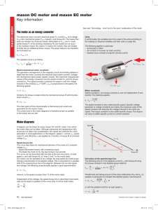 maxon DC motor and maxon EC motor Key information