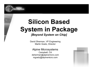 Silicon Based System in Package