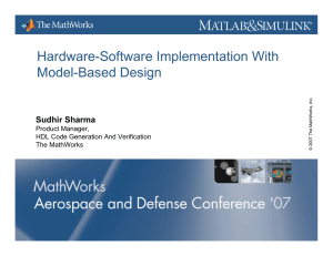 Hardware-Software Implementation With Model-Based