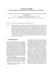 A Toolset for Simulink - Improving Software Engineering