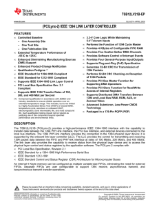 (PCILynx -2) IEEE 1394 Link Layer Controller