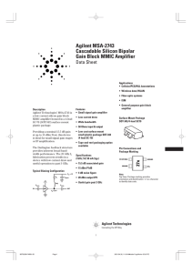 Agilent MSA-2743 Cascadable Silicon Bipolar Gain Block MMIC