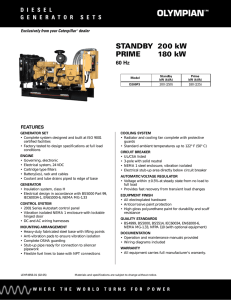 STANDBY 200 kW PRIME 180 kW