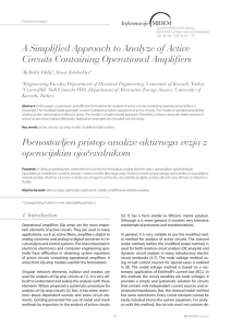 A Simplified Approach to Analyze of Active Circuits Containing