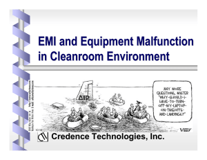 EMI and Equipment Malfunction in Cleanroom Environment