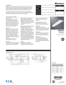 Metalux WNLED Wraparound LED spec sheet