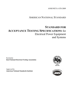 Standard for Acceptance Testing Specifications