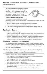 External Temperature Sensor with 25-Foot